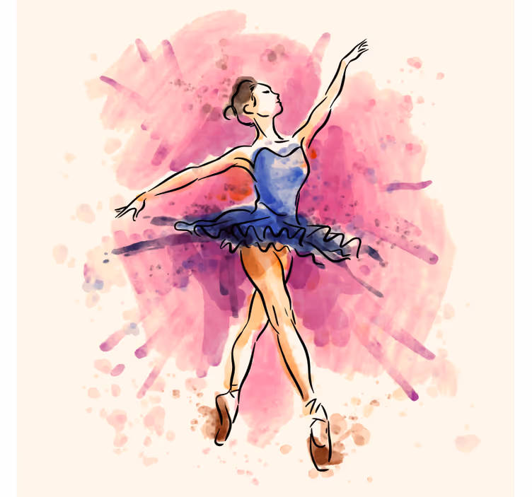 Children room roller blind purple ballerina dress - TenStickers