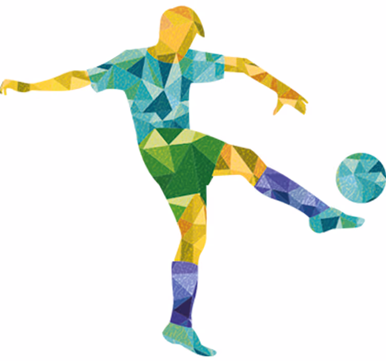 Teenage bedroom roller blind geometric football design - TenStickers