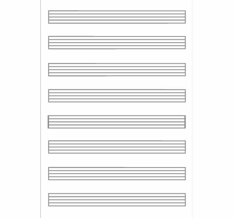 Teenage bedroom roller blind vertical music staff - TenStickers