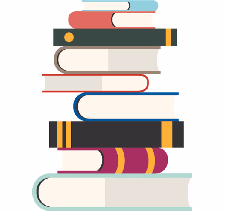 Teenage bedroom roller blind stacked book stickers - TenStickers