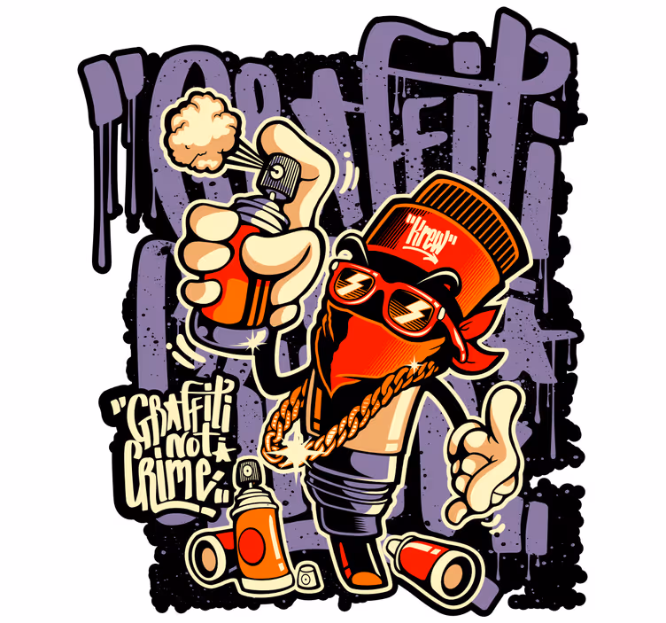 Teenage bedroom roller blind graffiti street art - TenStickers