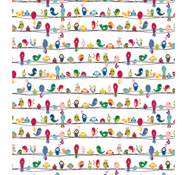 Teenage bedroom roller blind bird pattern vinyl - TenStickers