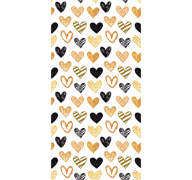Teenage bedroom roller blind heart pattern - TenStickers