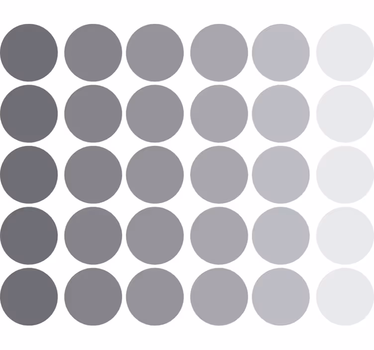 Teenage bedroom roller blind grey geometric circles - TenStickers