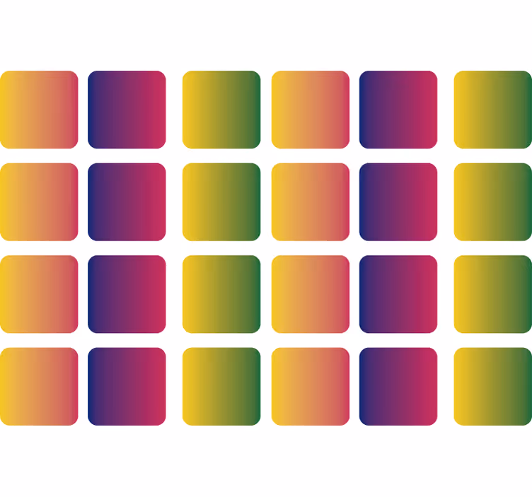 Teenage bedroom roller blind rainbow square geometric - TenStickers