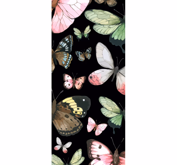 Teenage bedroom roller blind with lifelike butterflies - TenStickers