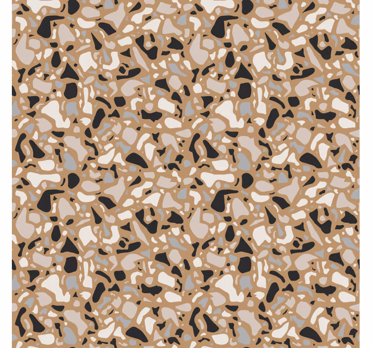 Beige roller blind in classic brown terrazzo - TenStickers