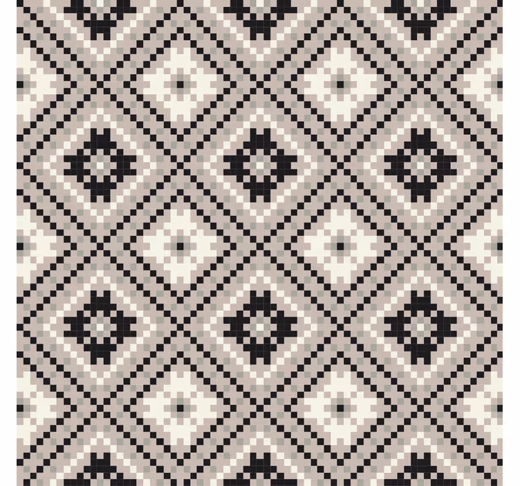 Beige roller blind in diamond nordic design - TenStickers
