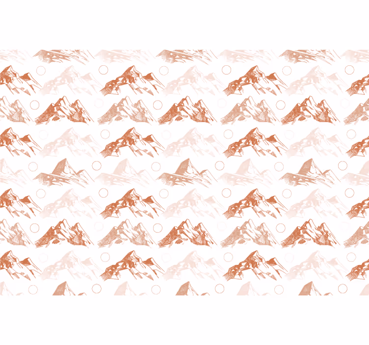 White roller blind with terracotta mountains design - TenStickers