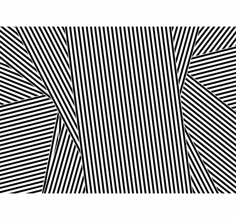 Bathroom roller blind overlapping striped white and black - TenStickers