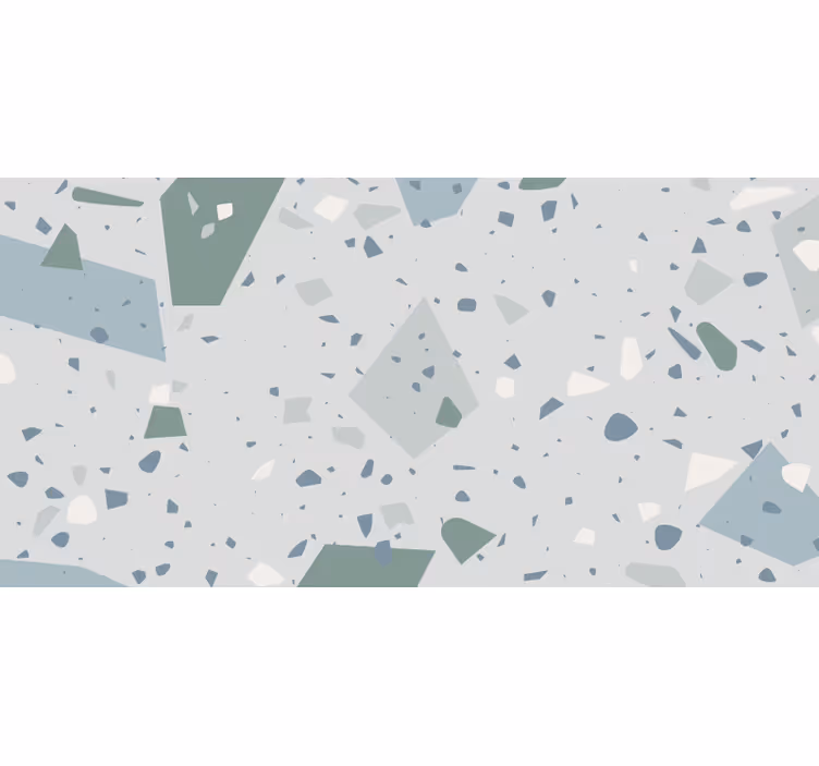 Bathroom roller blind in blue and white terrazzo - TenStickers