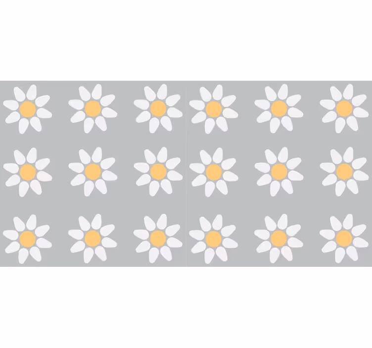 Flower roller blind daisy design - TenStickers