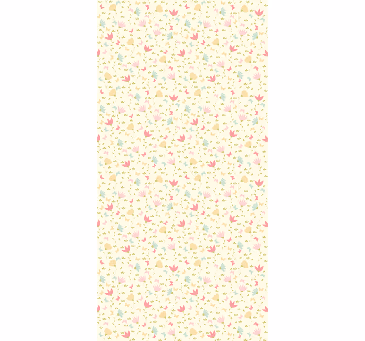 Flower roller blind floral and butterfly design - TenStickers