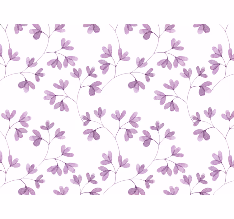 Flower roller blind in purple floral design - TenStickers