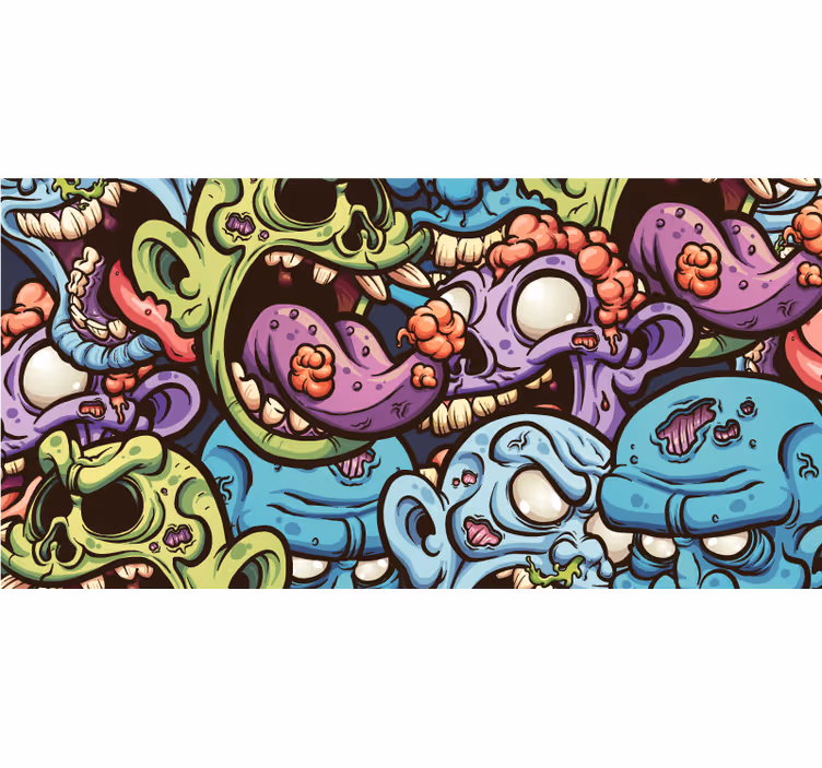 Geek roller blind zombie theme - TenStickers