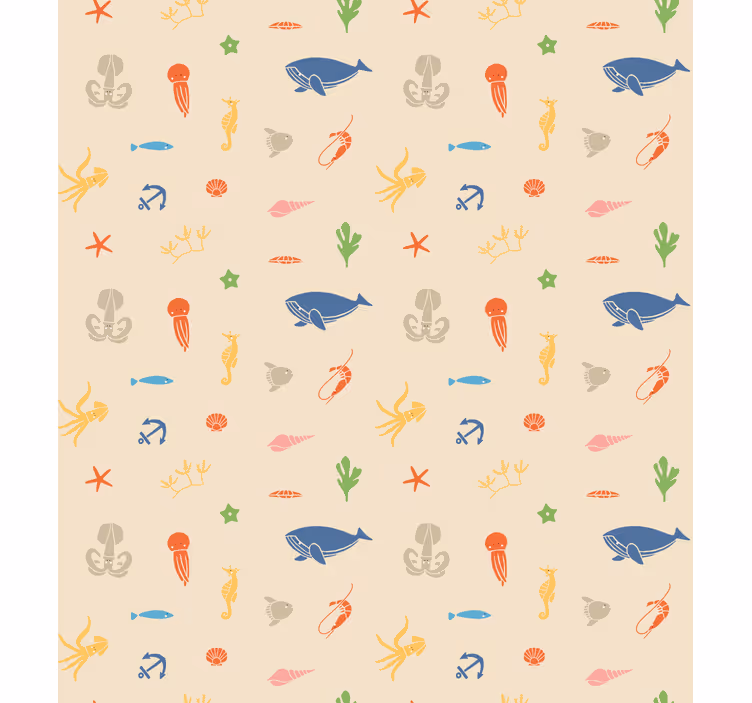 Animal roller blind sea creatures design - TenStickers