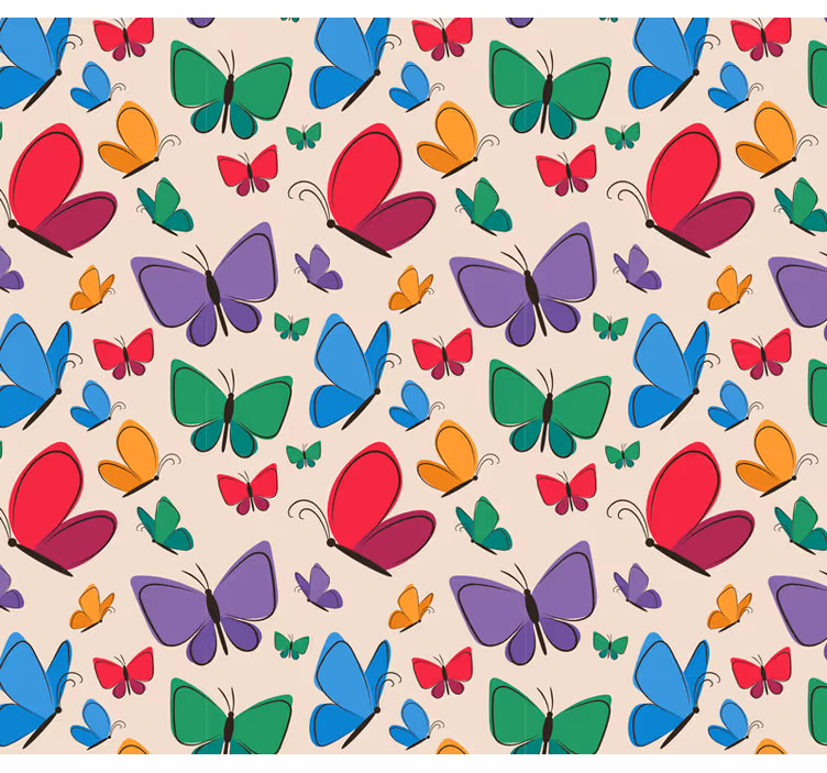 Animal roller blind butterflies for kids room - TenStickers