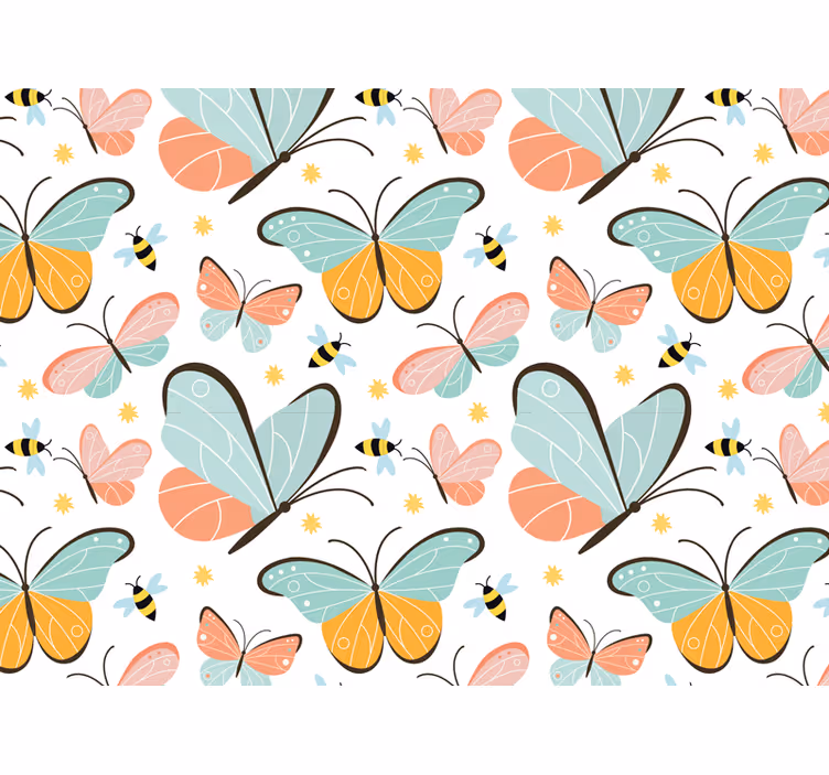 Animal roller blind butterflies and bees decor - TenStickers