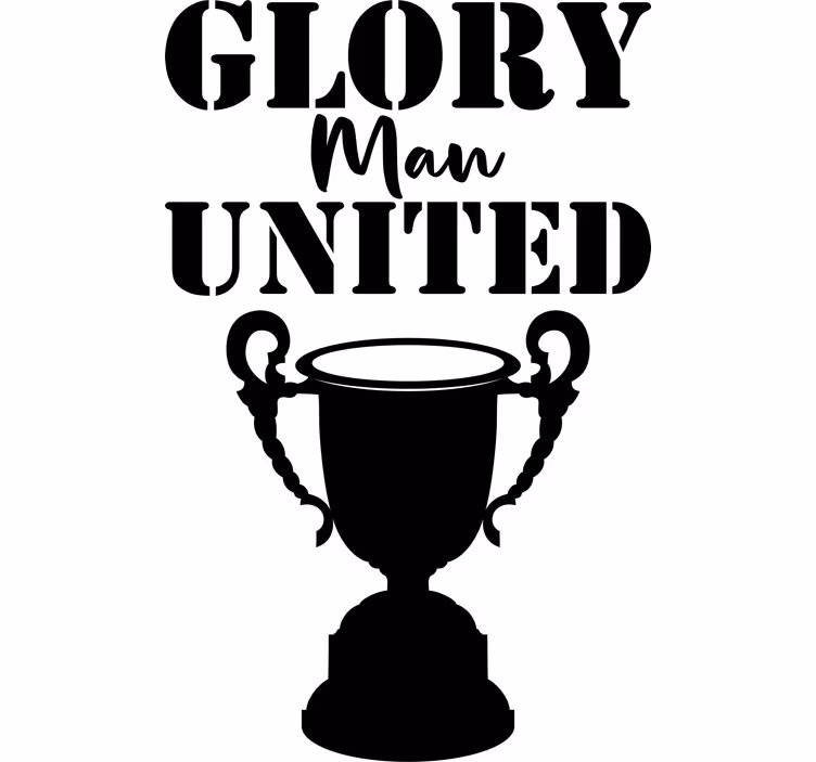 Text roller blind glory man united - TenStickers