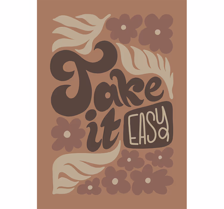 Text roller blind relax and unwind - TenStickers