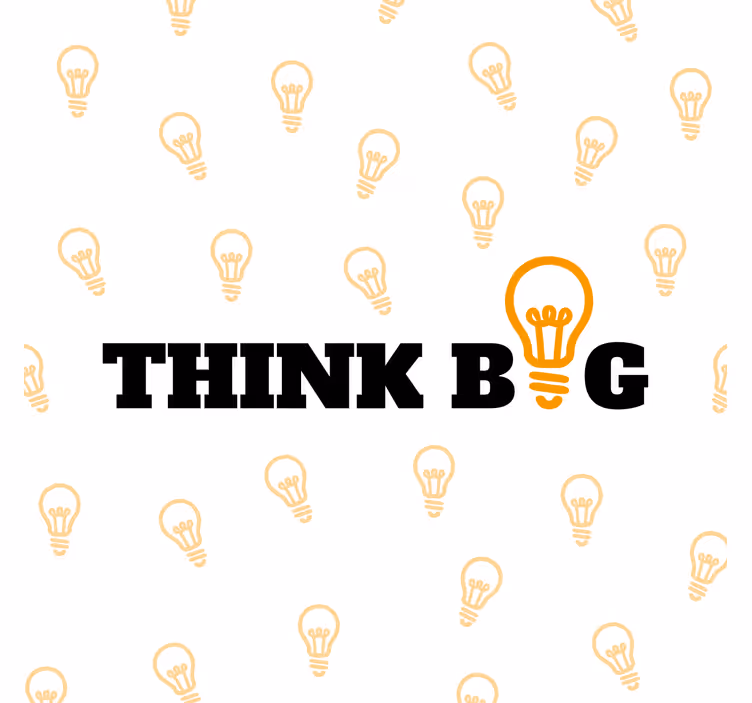 Think big office roller blind - TenStickers