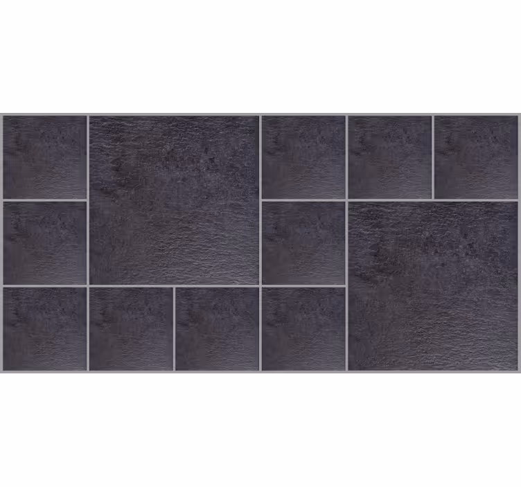 Black roller blind dark slate tile effect - TenStickers