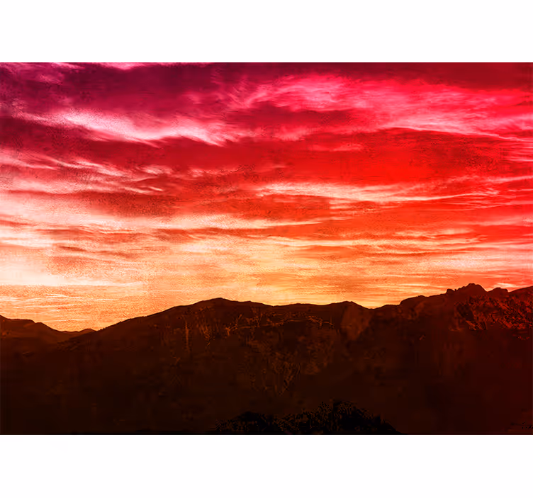 Bathroom roller blind in sunset and cloud colors - TenStickers
