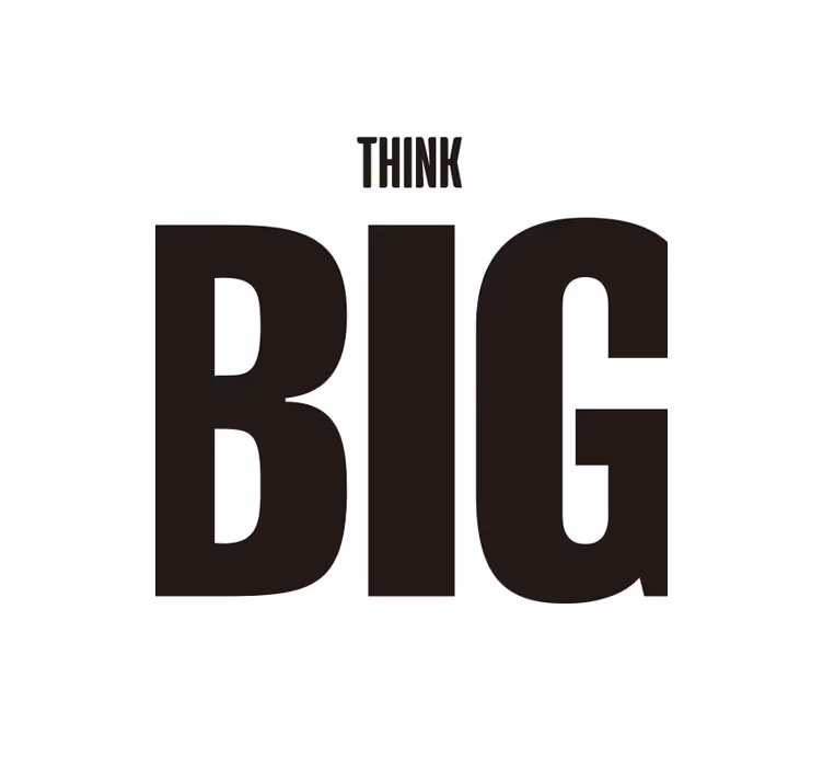 Office roller blind think big - TenStickers