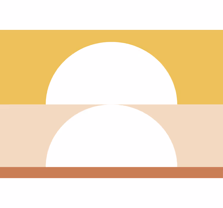 Office roller blind with two semi-circle design - TenStickers