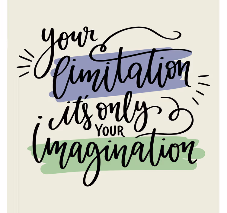 Office roller blind with hand-drawn motivational quote - TenStickers