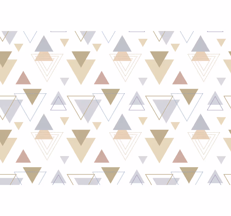Office roller blind in geometric blue and yellow design - TenStickers