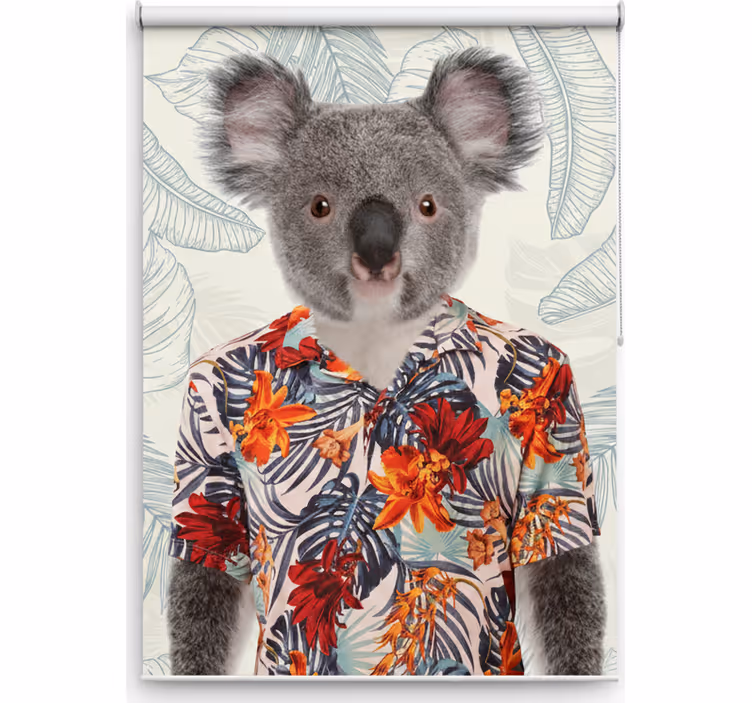 Teenage bedroom roller blind elegant koala - TenStickers