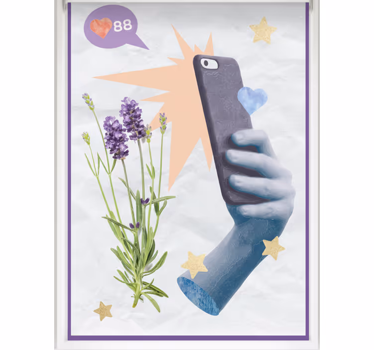 Teenage bedroom roller blind digital lifestyle - TenStickers
