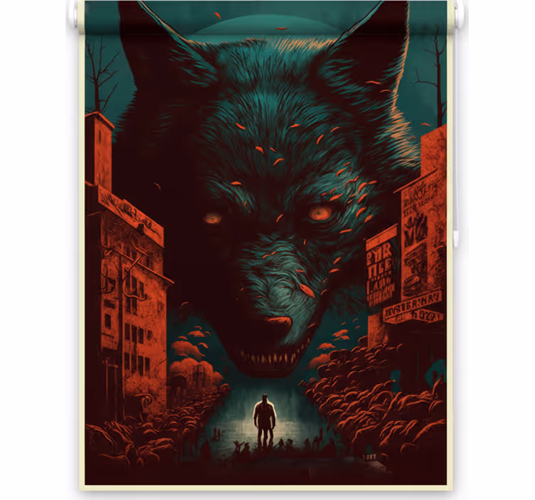 Teenage bedroom roller blind wolf movie poster - TenStickers