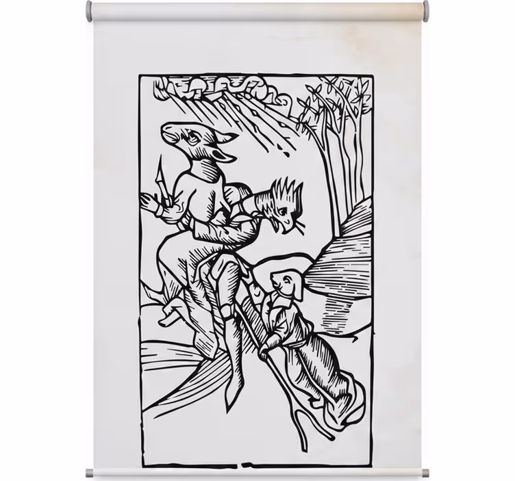 Teenage bedroom roller blind witchcraft design - TenStickers