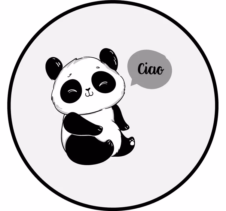 Fun roller blind happy panda - TenStickers