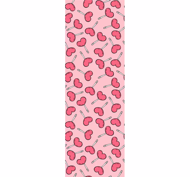 Teenage bedroom roller blind heart-shaped lollipops - TenStickers