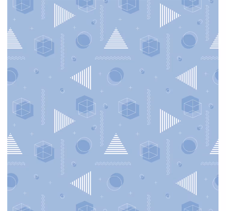 Teenage bedroom roller blind geometric blue design - TenStickers