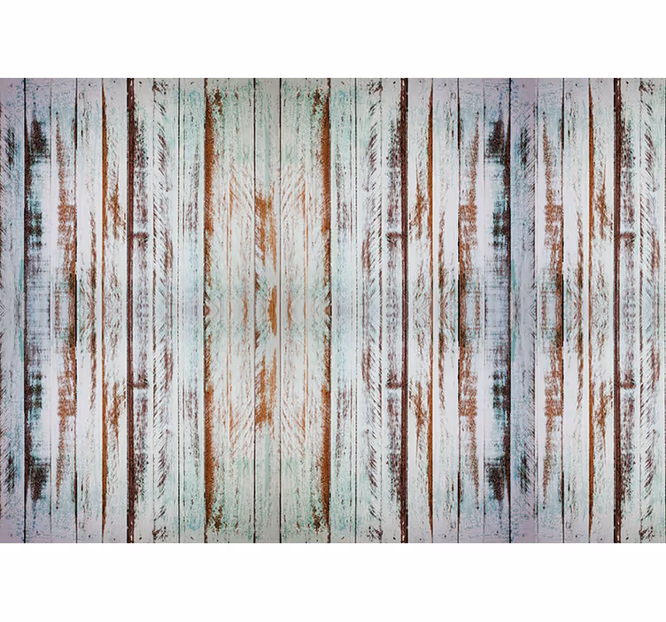Rustic roller blind in stripped wood design - TenStickers