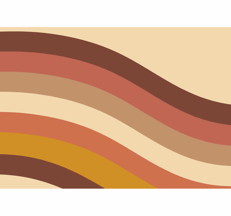 Rustic roller blind with 70s stripes - TenStickers