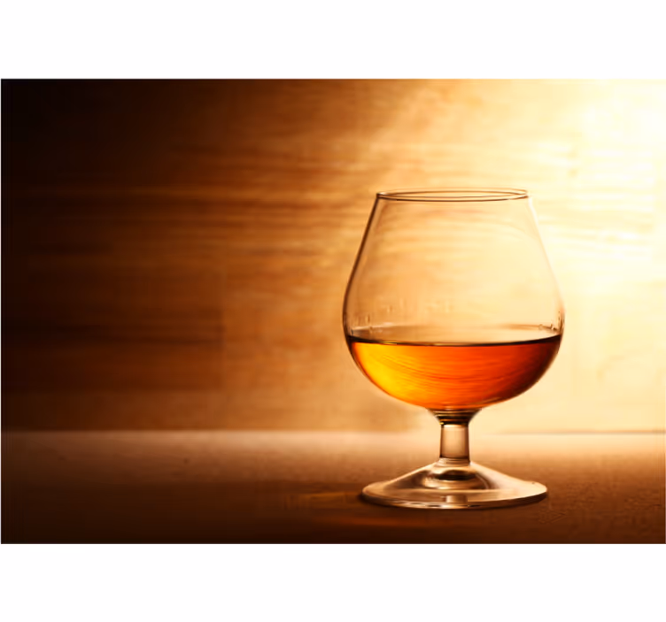 Rustic roller blind glass of cognac - TenStickers