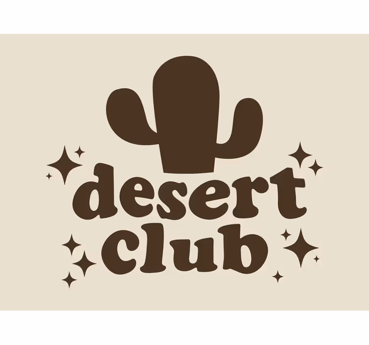 Rustic roller blind with psychedelic desert cactus design - TenStickers