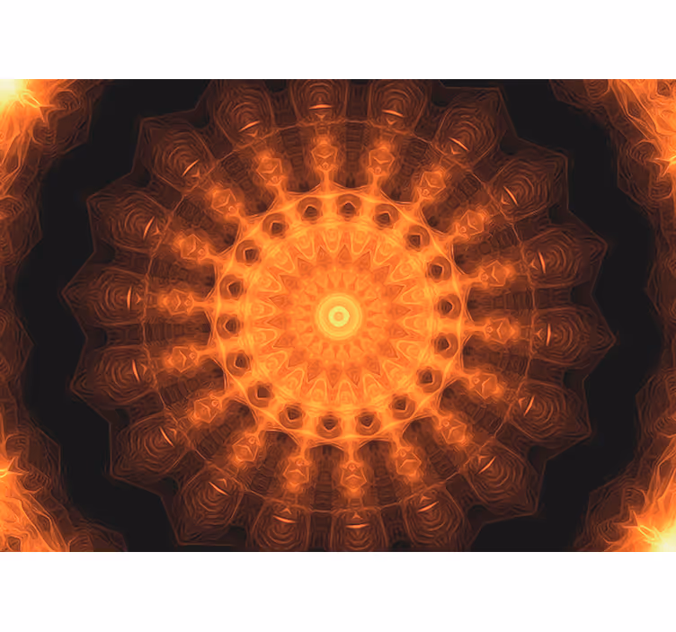 Zen roller blind mandala sunrise design - TenStickers