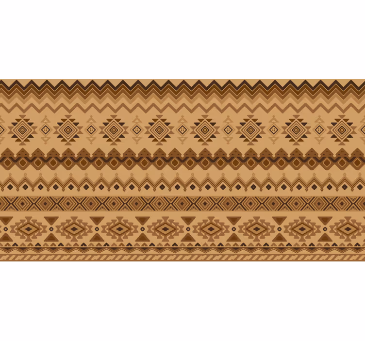 Brown roller blind with ethnic kilim design - TenStickers