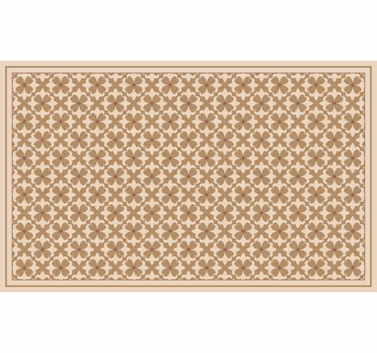 Brown roller blind with vintage beige square pattern - TenStickers