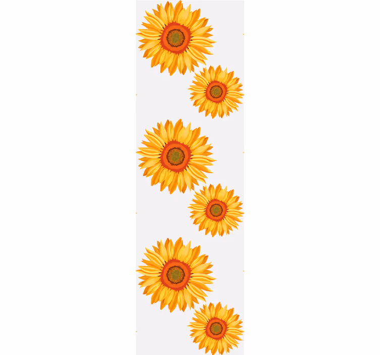 Orange roller blind with stylish flowers design - TenStickers