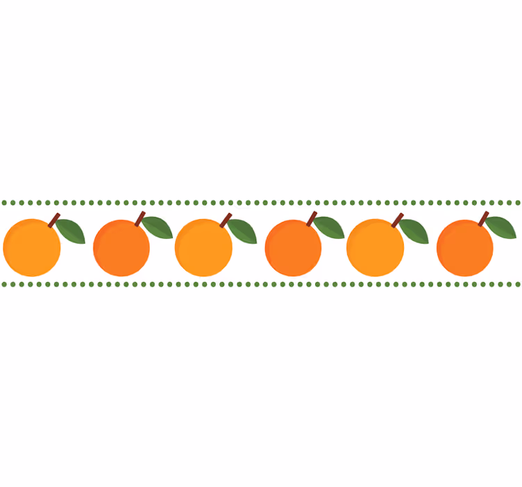 Orange roller blind elegant oranges border - TenStickers
