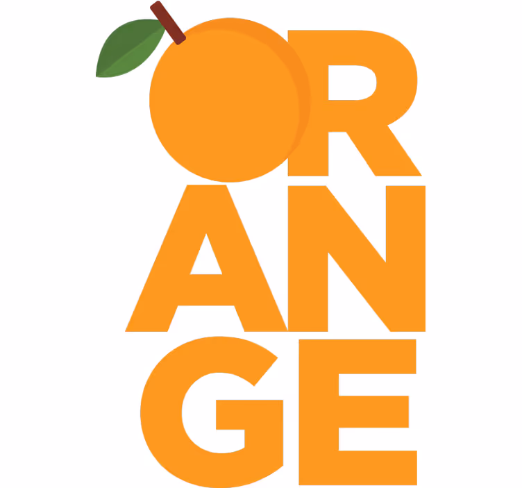 Orange roller blind with vibrant orange design - TenStickers