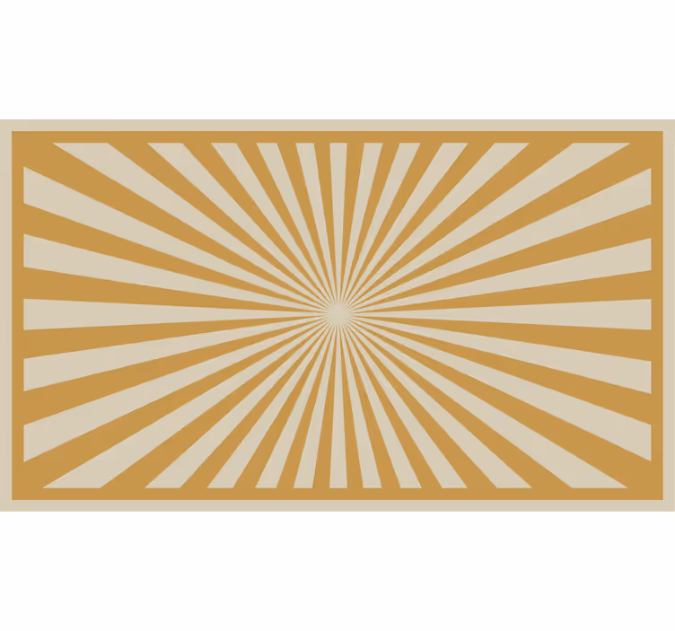 Orange roller blind sunburst rug - TenStickers