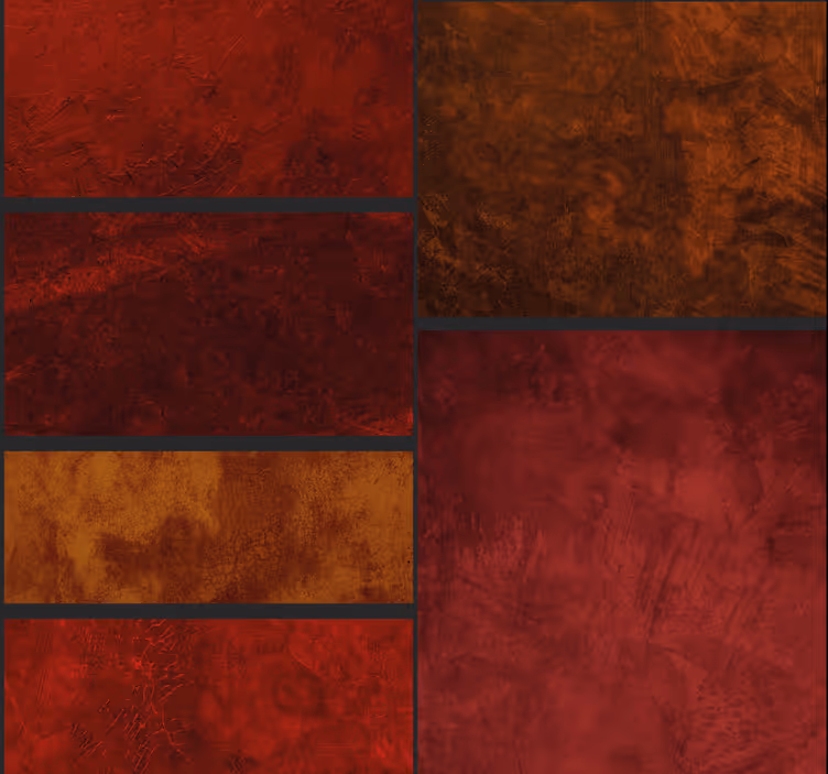 Red roller blind with textured patchwork design - TenStickers